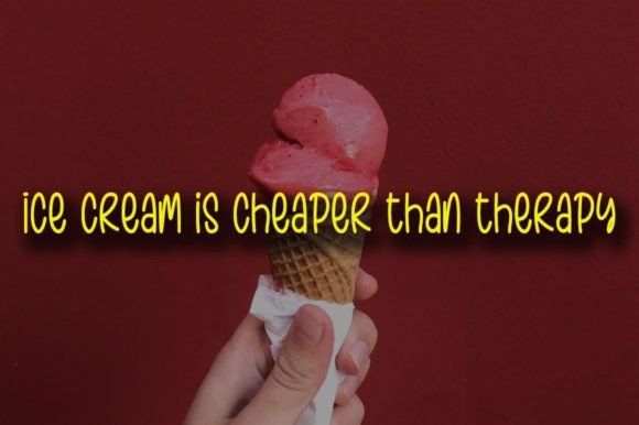 Ice Cream Font Poster 2