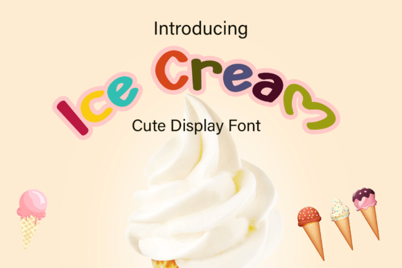 Ice Cream Font Poster 1