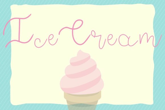 Ice Cream Font Poster 1