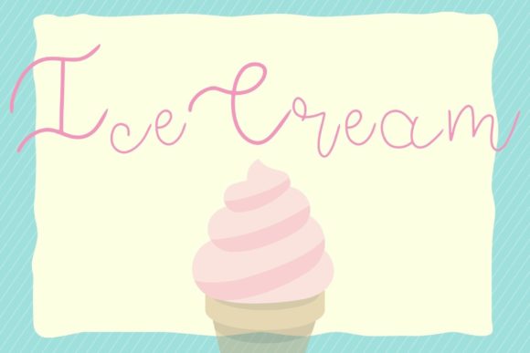 Ice Cream Font Poster 1