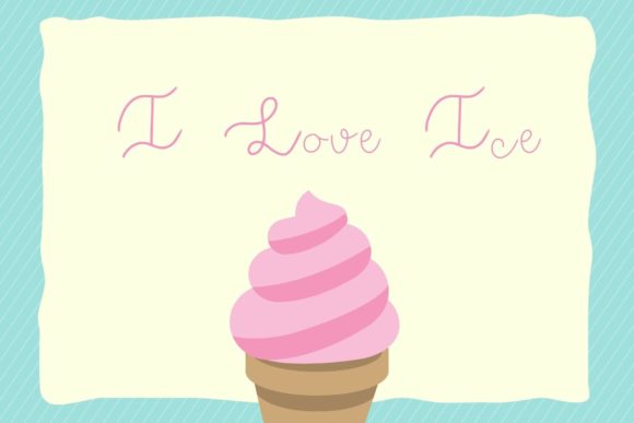 Ice Cream Font Poster 2