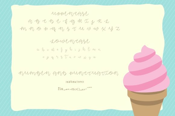 Ice Cream Font Poster 3