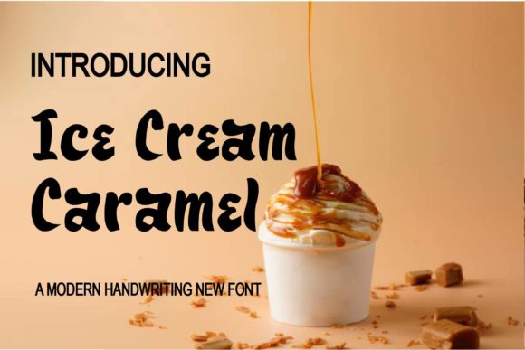 Ice Cream Caramel Font Poster 1