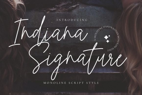 Indiana Signature Font Poster 1