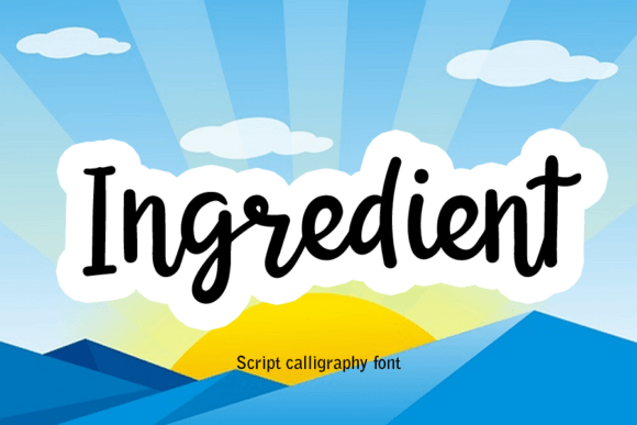 Ingredient Font Poster 1