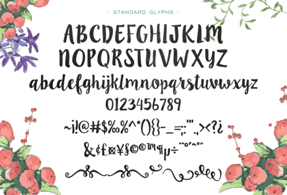Ink Blossoms Font Poster 4