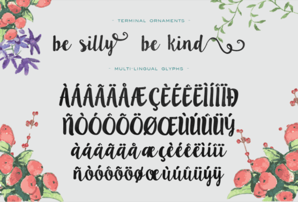 Ink Blossoms Font Poster 5