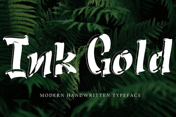 Ink Gold Font Poster 1