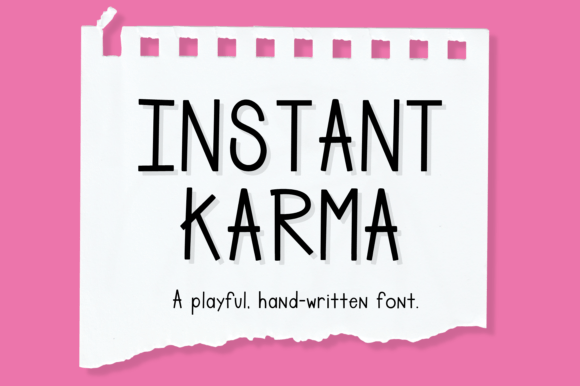 Instant Karma Font