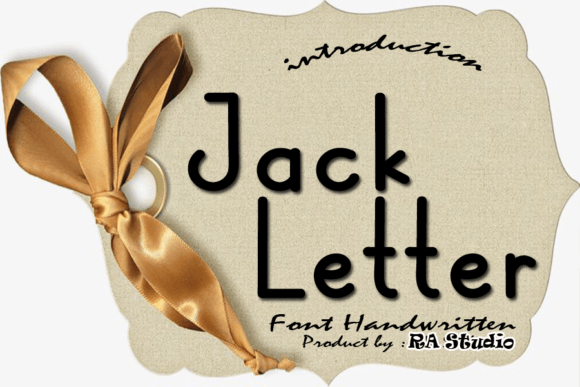 Jack Letter Font Poster 1