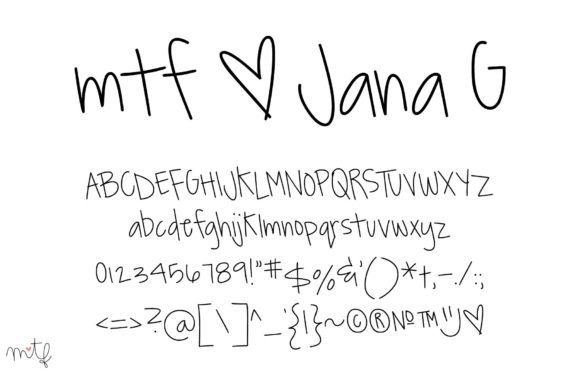 Jana G Font Poster 1