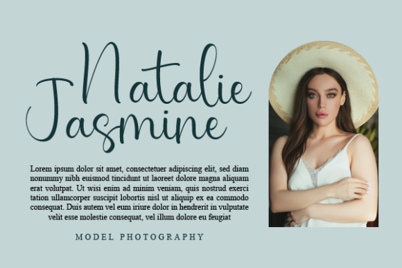 Jasmine Natalie Font Poster 2
