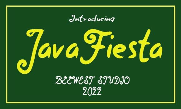 Java Fiesta Font Poster 3