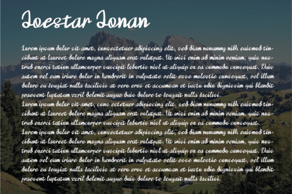 Joestar Jonan Font Poster 3