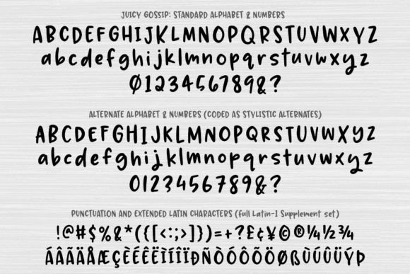 Juicy Gossip Font Poster 2