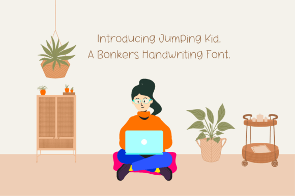 Jumping Kid Font Poster 2