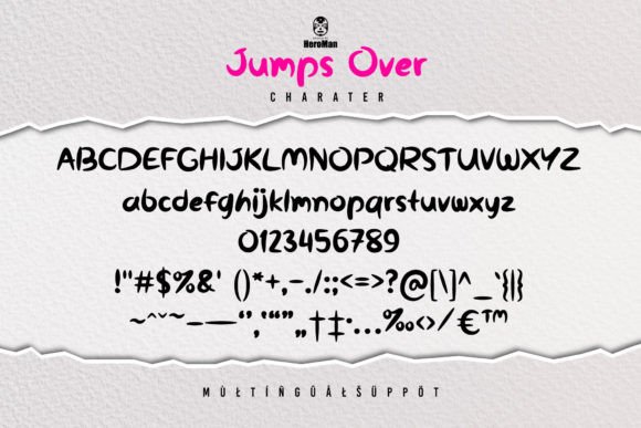 Jumps over Font Poster 7