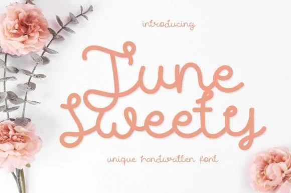 June Sweety Font June Sweety Font Poster 1