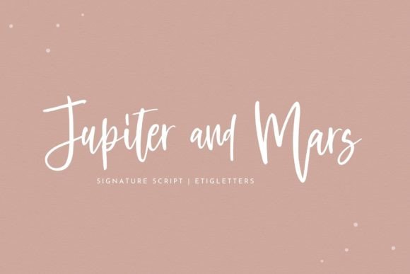 Jupiter and Mars Font Poster 1