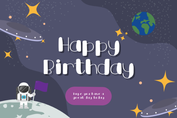 Jupiter Space Font Poster 6