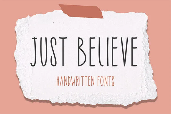 Just Believe Font Just Believe Font Poster 1