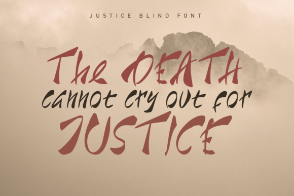 Justice Blind Font Poster 2