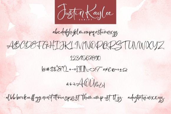 Justin Kaylee Font Poster 5