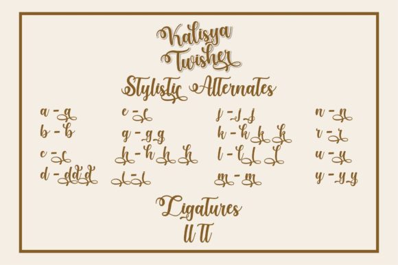 Kalisya Twisher Font Poster 8