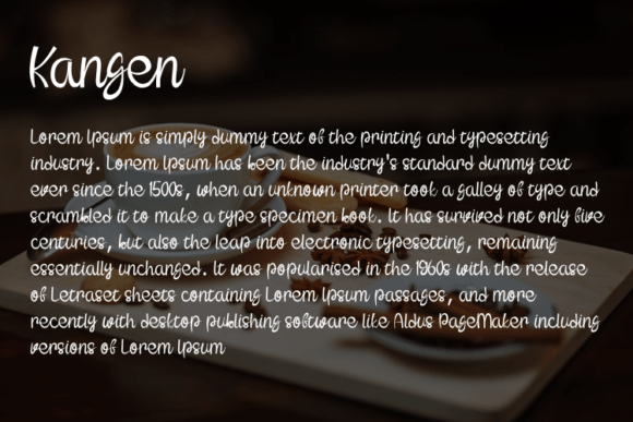 Kangen Font Poster 3