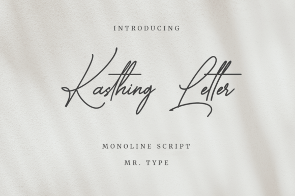 Kasthing Letter Font