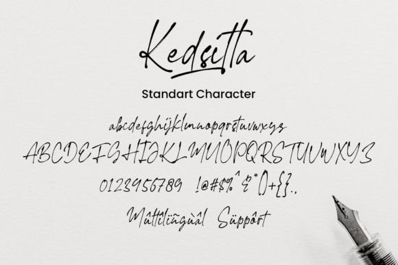 Kedsitta Signature Font Poster 11