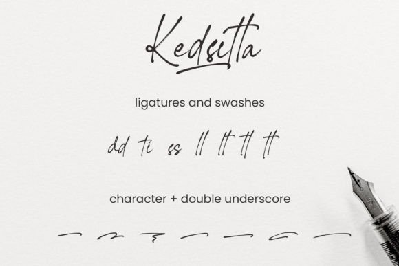 Kedsitta Signature Font Poster 10