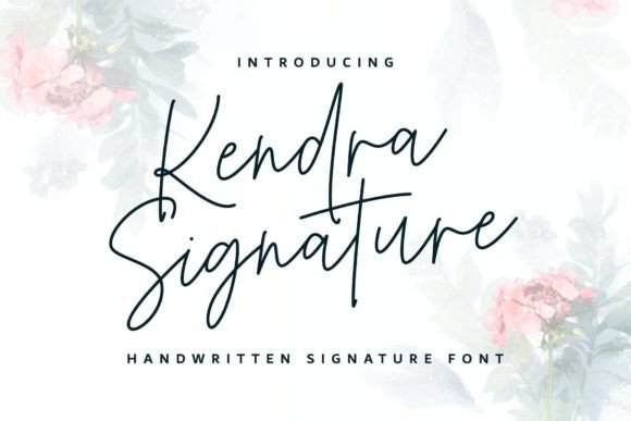 Kendra Signature Font Poster 1