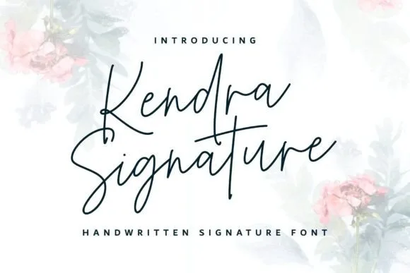 Kendra Signature Font Kendra Signature Font Poster 1