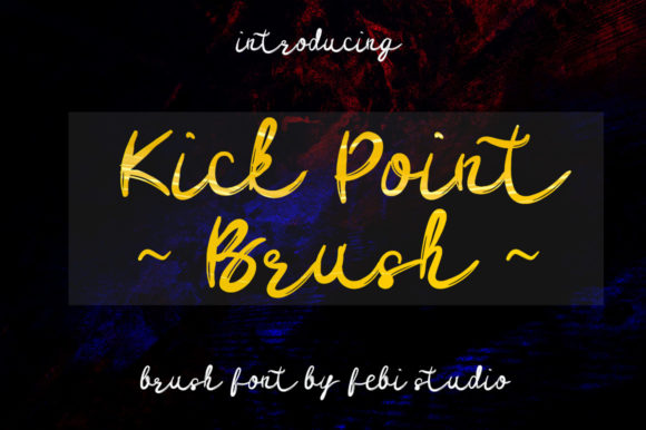 Kick Point Brush Font Poster 1