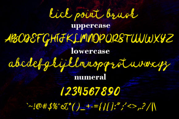 Kick Point Brush Font Poster 5