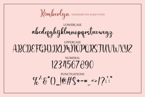 Kimberlyn Font Poster 6