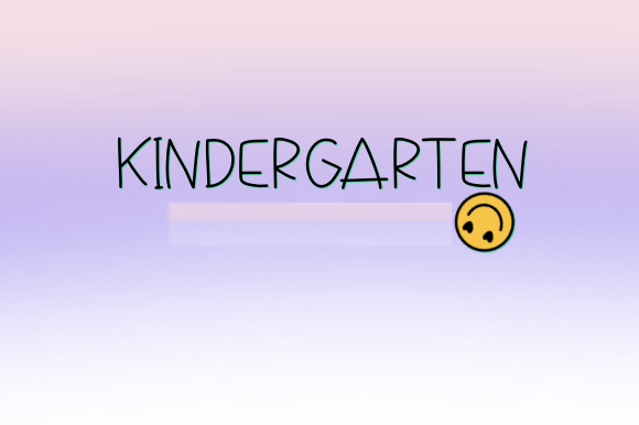 Kindergarten Font Poster 1