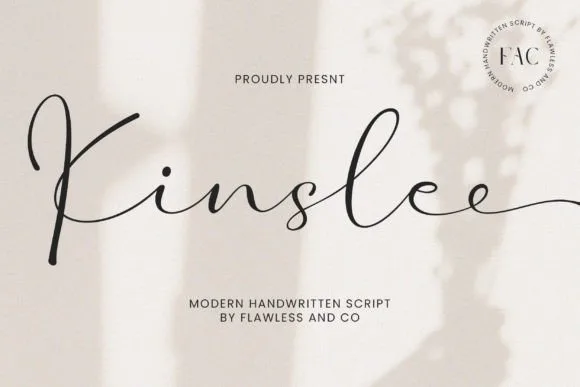 Kinslee Font Kinslee Font Poster 1