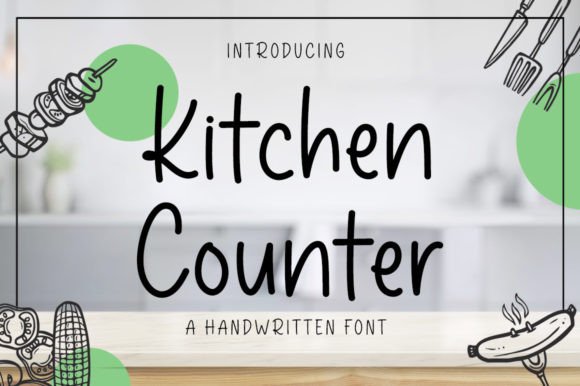 Kitchen Counter Font Poster 1