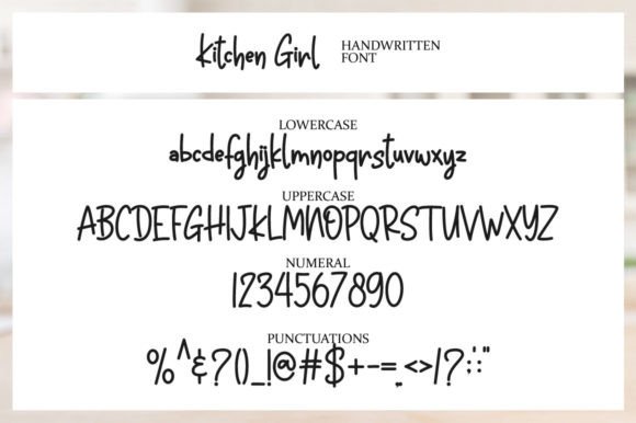 Kitchen Girl Font Poster 6