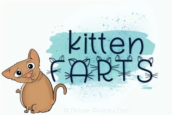 Kitten Farts Font Poster 1