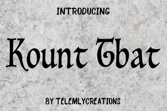 Kount Tbat Font Poster 1