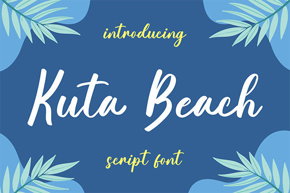 Kuta Beach Font Poster 1