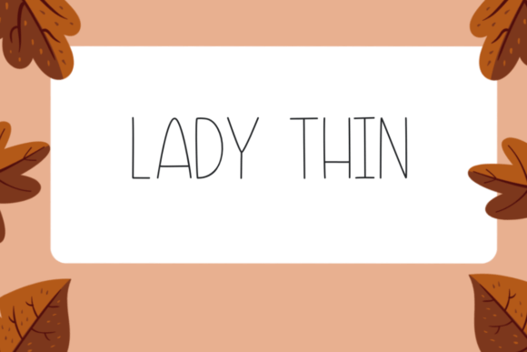 Lady Thin Font Poster 1