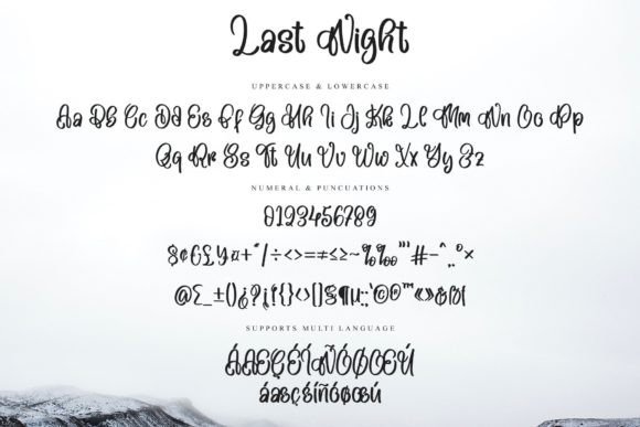 Last Night Font Poster 6