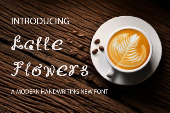 Latte Flowers Font Poster 1