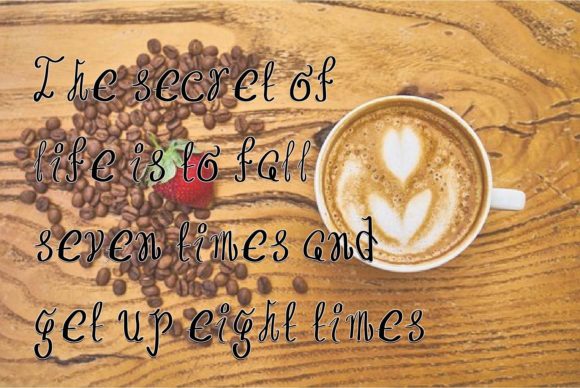 Latte Flowers Font Poster 4