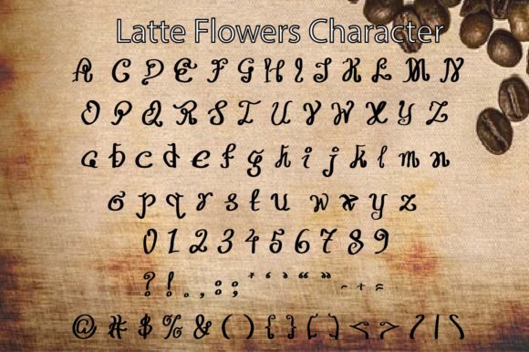 Latte Flowers Font Poster 5