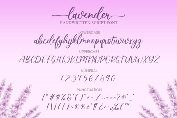 Lavender Font Poster 6